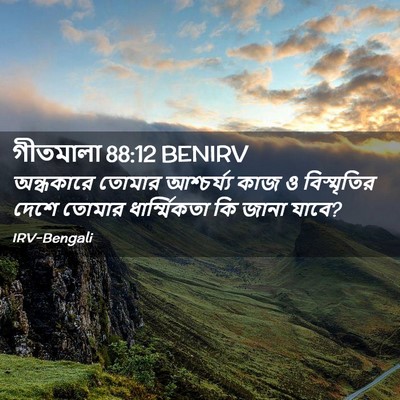 Picture 02 - গীতমালা 88:12 BENIRV - অন্ধকারে তোমার - Bible Verse Picture