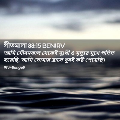 Picture 02 - গীতমালা 88:15 BENIRV - আমি যৌবনকাল থেকেই - Bible Verse Picture