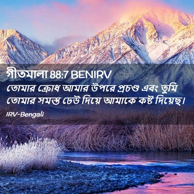 Picture 02 - গীতমালা 88:7 BENIRV - তোমার ক্রোধ আমার - Bible Verse Picture