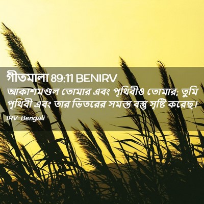 Picture 02 - গীতমালা 89:11 BENIRV - আকাশমণ্ডল তোমার - Bible Verse Picture
