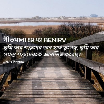 Picture 02 - গীতমালা 89:42 BENIRV - তুমি তার শত্রুদের - Bible Verse Picture
