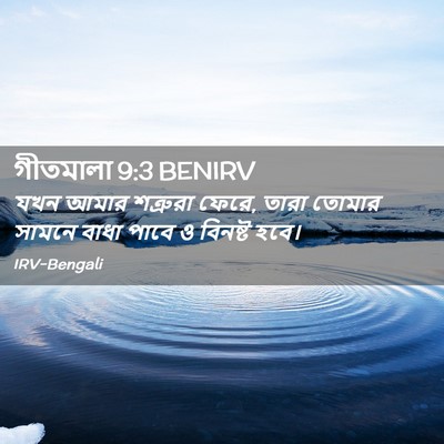 Picture 02 - গীতমালা 9:3 BENIRV - যখন আমার শত্রুরা - Bible Verse Picture