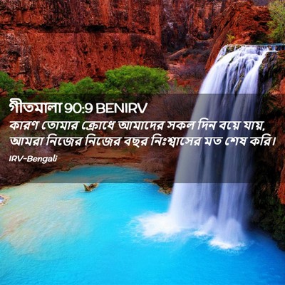 Picture 02 - গীতমালা 90:9 BENIRV - কারণ তোমার ক্রোধে - Bible Verse Picture
