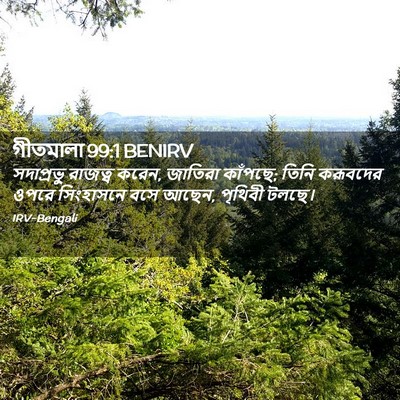 Picture 02 - গীতমালা 99:1 BENIRV - সদাপ্রভুু রাজত্ব - Bible Verse Picture