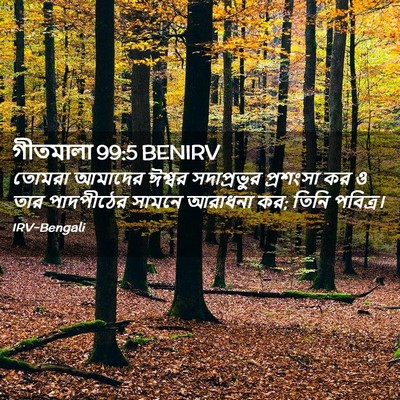 Picture 02 - গীতমালা 99:5 BENIRV - তোমরা আমাদের - Bible Verse Picture
