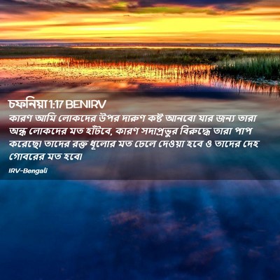 Picture 02 - চফনিয়া 1:17 BENIRV - কারণ আমি লোকদের - Bible Verse Picture