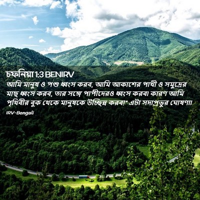 Picture 02 - চফনিয়া 1:3 BENIRV - আমি মানুষ ও পশু - Bible Verse Picture
