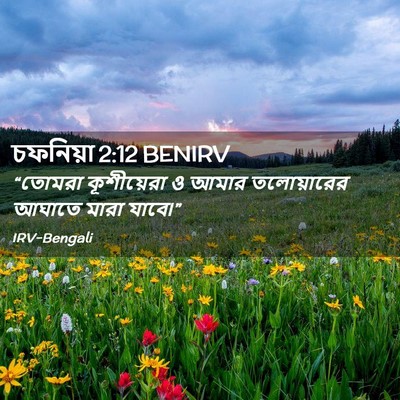 Picture 02 - চফনিয়া 2:12 BENIRV - “তোমরা কূশীয়েরা - Bible Verse Picture