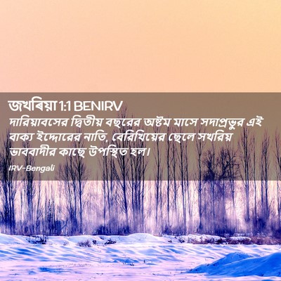 Picture 02 - জখৰিয়া 1:1 BENIRV - দারিয়াবসের - Bible Verse Picture
