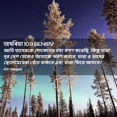 Picture 02 - জখৰিয়া 10:9 BENIRV - আমি তাদেরকে - Bible Verse Picture