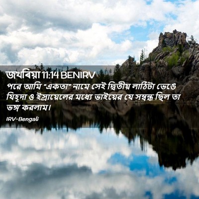 Picture 02 - জখৰিয়া 11:14 BENIRV - পরে আমি “একতা” - Bible Verse Picture