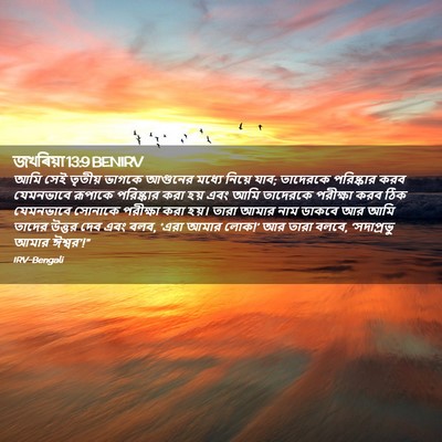 Picture 02 - জখৰিয়া 13:9 BENIRV - আমি সেই তৃতীয় - Bible Verse Picture