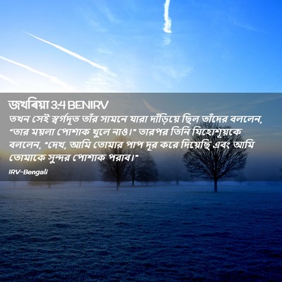 Picture 02 - জখৰিয়া 3:4 BENIRV - তখন সেই স্বর্গদূত - Bible Verse Picture