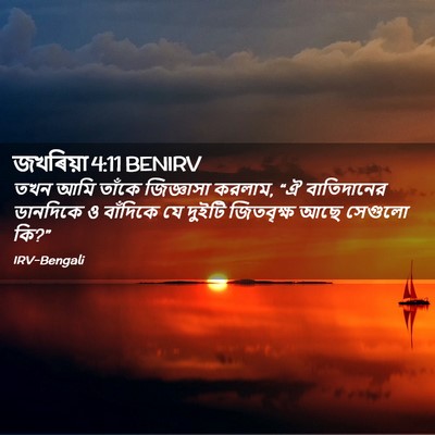 Picture 02 - জখৰিয়া 4:11 BENIRV - তখন আমি তাঁকে - Bible Verse Picture