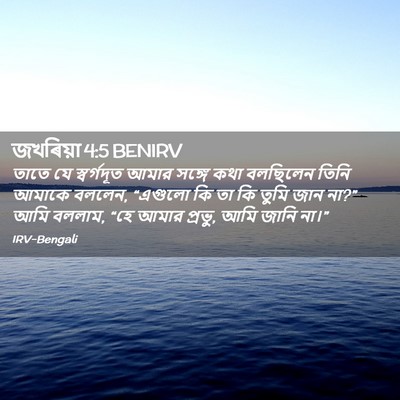 Picture 02 - জখৰিয়া 4:5 BENIRV - তাতে যে স্বর্গদূত - Bible Verse Picture