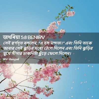 Picture 02 - জখৰিয়া 5:8 BENIRV - সেই স্বর্গদূত - Bible Verse Picture