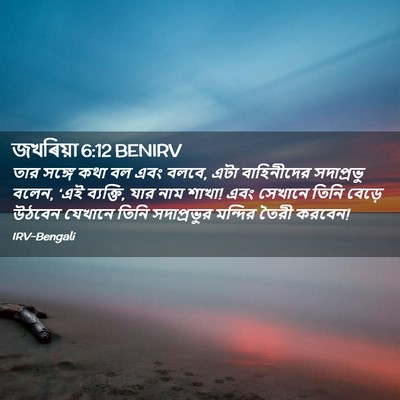 Picture 02 - জখৰিয়া 6:12 BENIRV - তার সঙ্গে কথা বল - Bible Verse Picture