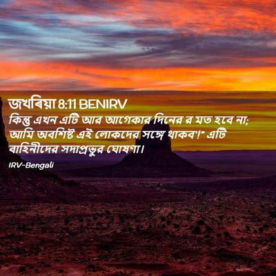 Picture 02 - জখৰিয়া 8:11 BENIRV - কিন্তু এখন এটি আর - Bible Verse Picture