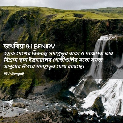 Picture 02 - জখৰিয়া 9:1 BENIRV - হদ্রক দেশের - Bible Verse Picture