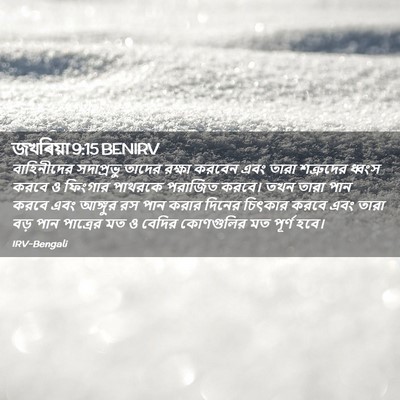Picture 02 - জখৰিয়া 9:15 BENIRV - বাহিনীদের - Bible Verse Picture