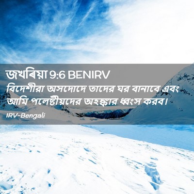 Picture 02 - জখৰিয়া 9:6 BENIRV - বিদেশীরা অসদোদে - Bible Verse Picture