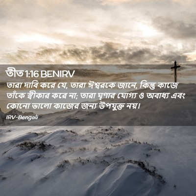 Picture 02 - তীত 1:16 BENIRV - তারা দাবি করে যে, - Bible Verse Picture