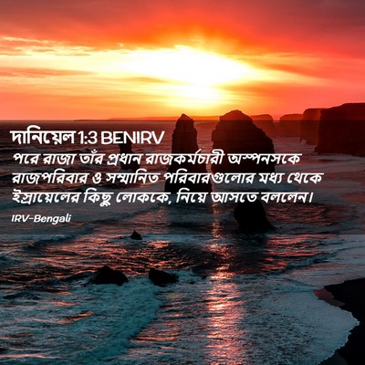 Picture 02 - দানিয়েল 1:3 BENIRV - পরে রাজা তাঁর - Bible Verse Picture