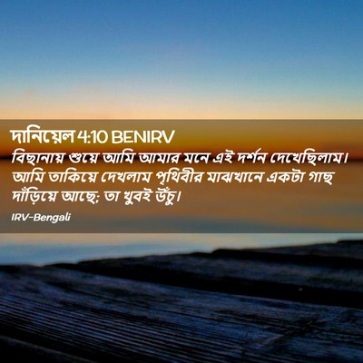 Picture 02 - দানিয়েল 4:10 BENIRV - বিছানায় শুয়ে - Bible Verse Picture