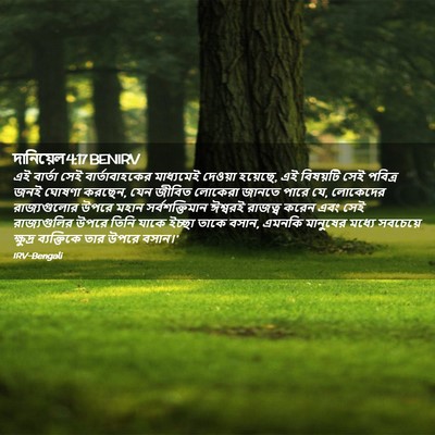 Picture 02 - দানিয়েল 4:17 BENIRV - এই বার্তা সেই - Bible Verse Picture