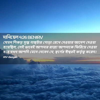 Picture 02 - দানিয়েল 4:26 BENIRV - যেমন শিকড় সুদ্ধ - Bible Verse Picture