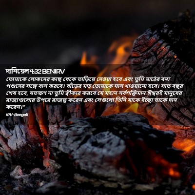 Picture 02 - দানিয়েল 4:32 BENIRV - তোমাকে লোকদের কাছ - Bible Verse Picture