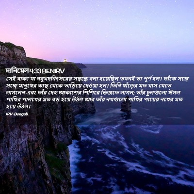 Picture 02 - দানিয়েল 4:33 BENIRV - সেই বাক্য যা - Bible Verse Picture