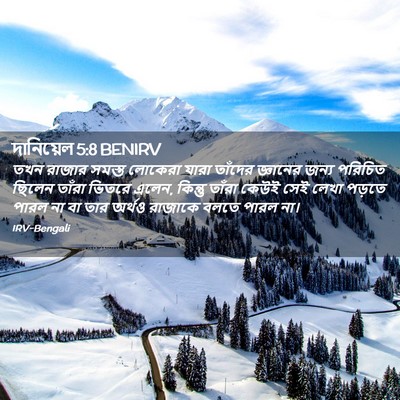 Picture 02 - দানিয়েল 5:8 BENIRV - তখন রাজার সমস্ত - Bible Verse Picture