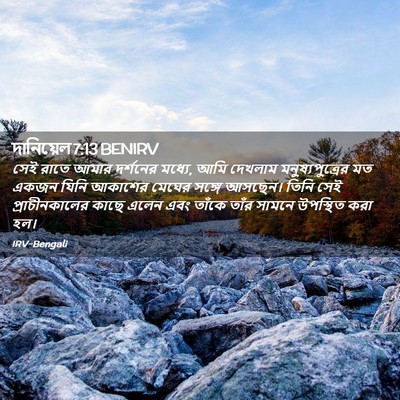 Picture 02 - দানিয়েল 7:13 BENIRV - সেই রাতে আমার - Bible Verse Picture