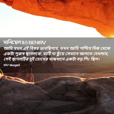 Picture 02 - দানিয়েল 8:5 BENIRV - আমি যখন এই বিষয় - Bible Verse Picture