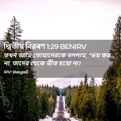 Picture 02 - দ্বিতীয় বিৱৰণ 1:29 BENIRV - তখন আমি তোমাদেরকে - Bible Verse Picture