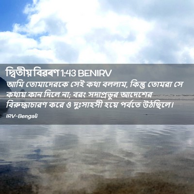 Picture 02 - দ্বিতীয় বিৱৰণ 1:43 BENIRV - আমি তোমাদেরকে সেই - Bible Verse Picture