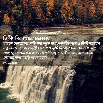 Picture 02 - দ্বিতীয় বিৱৰণ 11:17 BENIRV - করলে তোমাদের - Bible Verse Picture