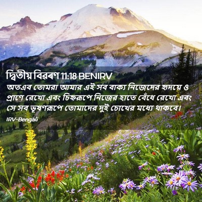 Picture 02 - দ্বিতীয় বিৱৰণ 11:18 BENIRV - অতএব তোমরা আমার এই - Bible Verse Picture