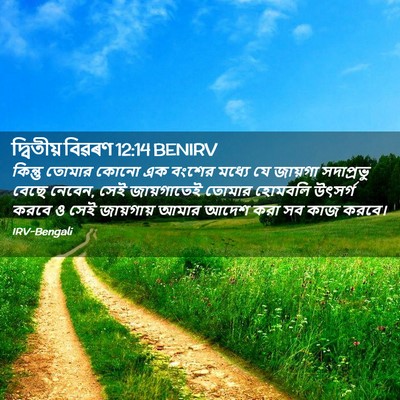 Picture 02 - দ্বিতীয় বিৱৰণ 12:14 BENIRV - কিন্তু তোমার কোনো - Bible Verse Picture