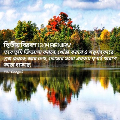 Picture 02 - দ্বিতীয় বিৱৰণ 13:14 BENIRV - তবে তুমি জিজ্ঞাসা - Bible Verse Picture