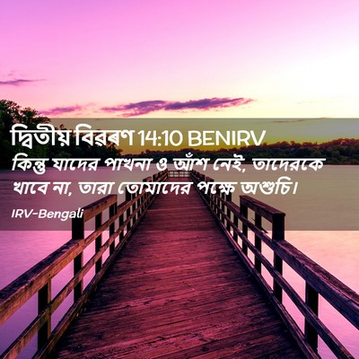 Picture 02 - দ্বিতীয় বিৱৰণ 14:10 BENIRV - কিন্তু যাদের - Bible Verse Picture
