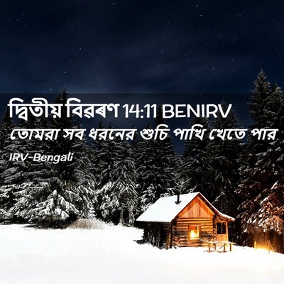 Picture 02 - দ্বিতীয় বিৱৰণ 14:11 BENIRV - তোমরা সব ধরনের - Bible Verse Picture