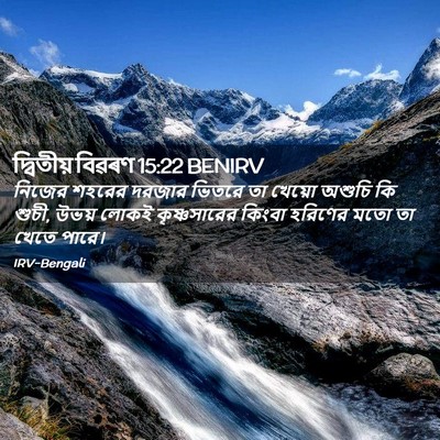 Picture 02 - দ্বিতীয় বিৱৰণ 15:22 BENIRV - নিজের শহরের দরজার - Bible Verse Picture