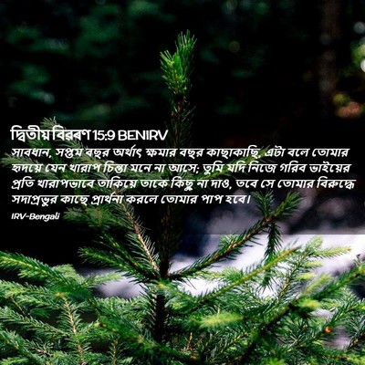 Picture 02 - দ্বিতীয় বিৱৰণ 15:9 BENIRV - সাবধান, সপ্তম বছর - Bible Verse Picture