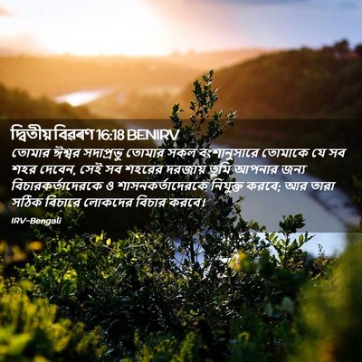 Picture 02 - দ্বিতীয় বিৱৰণ 16:18 BENIRV - তোমার ঈশ্বর - Bible Verse Picture