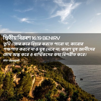 Picture 02 - দ্বিতীয় বিৱৰণ 16:19 BENIRV - তুমি জোর করে বিচার - Bible Verse Picture