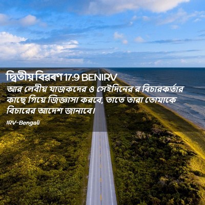 Picture 02 - দ্বিতীয় বিৱৰণ 17:9 BENIRV - আর লেবীয় যাজকদের - Bible Verse Picture