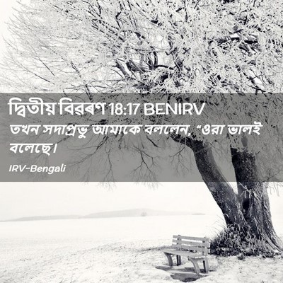Picture 02 - দ্বিতীয় বিৱৰণ 18:17 BENIRV - তখন সদাপ্রভু - Bible Verse Picture