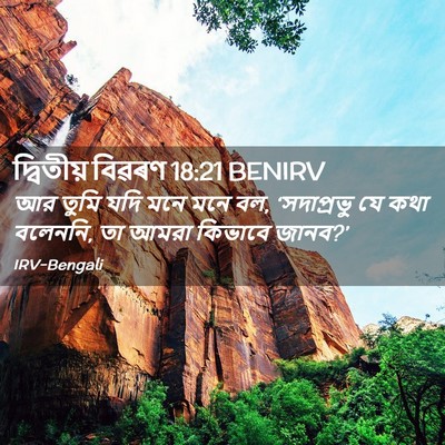 Picture 02 - দ্বিতীয় বিৱৰণ 18:21 BENIRV - আর তুমি যদি মনে মনে - Bible Verse Picture